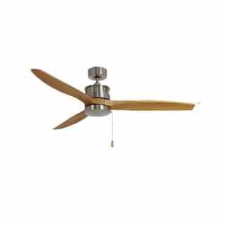 Royal Pacific 52-in 60W Torque Ceiling Fan, 3-Maple Blades, Brushed Nickel