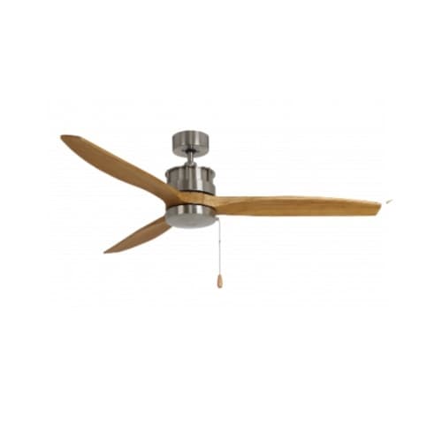Royal Pacific 52-in 60W Torque Ceiling Fan, 3-Maple Blades, Brushed Nickel