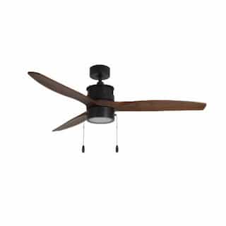52-in 60W Torque Ceiling Fan w/ LED Kit, 3-Walnut Blades, Bronze