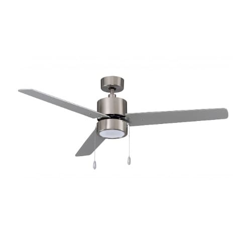 52-in 57W Aldea II Ceiling Fan w/ LED Kit, 3-Nickel Blades, Nickel
