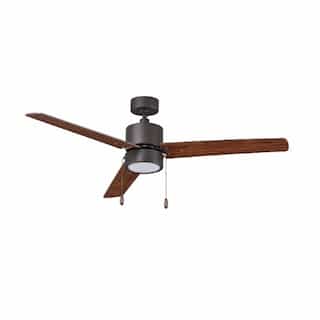 52-in 57W Aldea II Ceiling Fan w/ LED Kit, 3-Walnut Blades, Bronze
