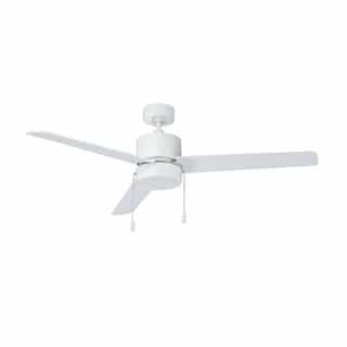 52-in 57W Aldea II Ceiling Fan w/ LED Kit, 3-White Blades, White
