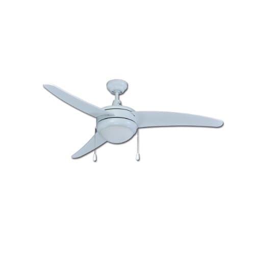 Royal Pacific 50-in 57W Contempo I Ceiling Fan w/ LED Kit, 3-White Blades, White