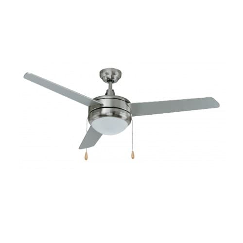 Royal Pacific 50-in 58W Contempo Ceiling Fan w/ LED Kit, 3-Nickel Blades, Nickel