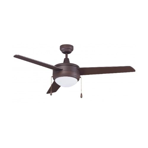 50-in 58W Contempo Ceiling Fan w/ LED Kit, 3-Bronze Blades, Bronze