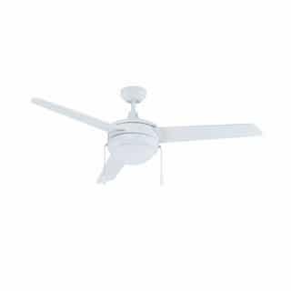 50-in 58W Contempo Ceiling Fan w/ LED Kit, 3-White Blades, White