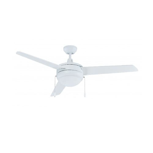 Royal Pacific 50-in 58W Contempo Ceiling Fan w/ LED Kit, 3-White Blades, White