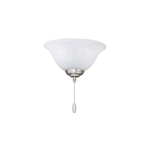 27W LED Fan Light Kit w/ Satin Glass, Round, 3-Light, 120V, Black
