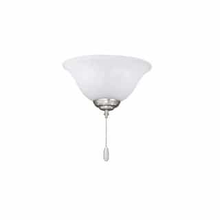 27W LED Fan Light Kit w/ Satin Glass, Round, 3-Light, 120V, Nickel