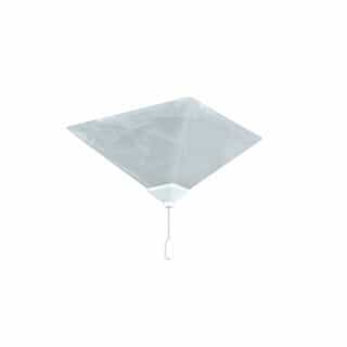 17W LED Fan Light Kit w/ Alabaster Glass, Square, 120V, 3000K, White