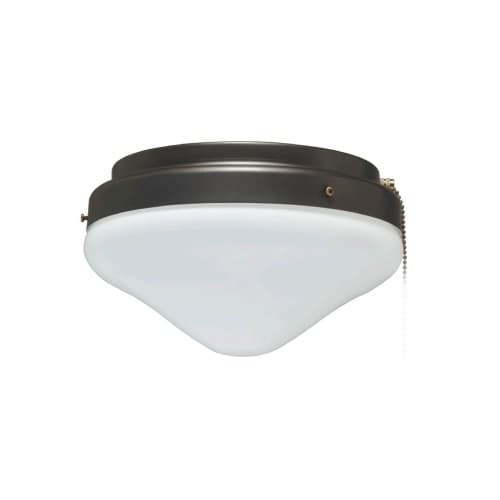 17W LED Fan Light Kit w/ Frosted Glass, 120V, 3000K, Oil Rubbed Bronze