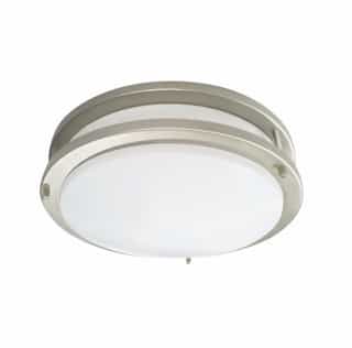 Royal Pacific 12-in 16W LED Ceiling Mount Fixture, 1394 lm, 120V, 3000K, Nickel