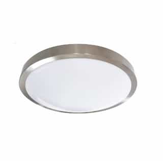 Royal Pacific 12-in 16W LED Flush Mount, Round, 1394 lm, 120V, 3000K, Nickel