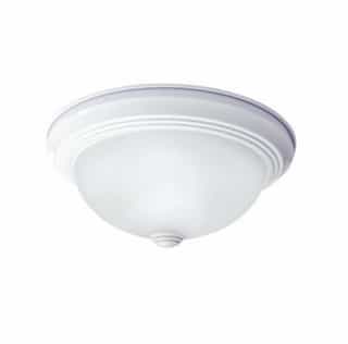 11-in 15W LED Dome Ceiling Mount, 1126 lm, 120V, 3000K, White