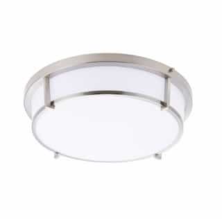 Royal Pacific 17-in 23W Round Flush Mount, 1800 lm, 120V, 3000K, Brushed Nickel