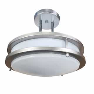 23.9W LED Ceiling Semi-Flush Mount Fixture, Dim, 3000K, 1432 lm, BN
