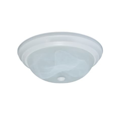 Royal Pacific 11-in 15W LED Flush Mount w/ Alabaster Glass, 120V, 3000K, White