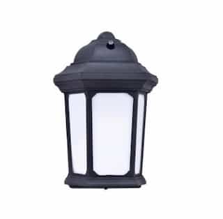 8-in 15W LED Outdoor Wall Lantern, 1050 lm, 120V, 3000K, Black