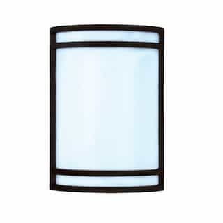 10-in 15W LED Outdoor Wall Sconce, 800 lm, 120V, 3000K, Black