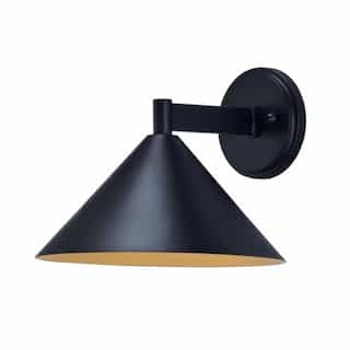 Royal Pacific 9W LED Outdoor Wall Mount, Cone, E26, 1-Light, 120V, 3000K, Black/Gold