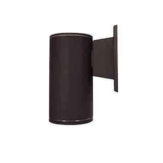 4-in 27W LED Wall Sconce, Round, Down, 120V, 3000K, Bronze