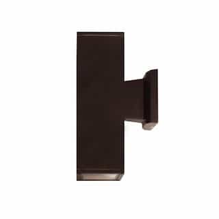 4-in 13W LED Wall Sconce, Square, Up & Down, 120V, 3000K, Bronze