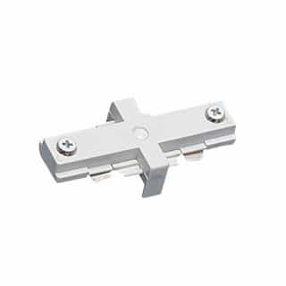 Connector for Track Lighting Track, Mini-Straight, Brushed Aluminum