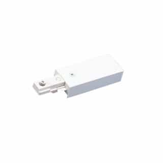 Connector for Track Lighting Track, Live End-Feed, Brushed Aluminum