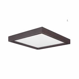 Royal Pacific 5-in 10W LED Surface Mount, Square, 625 lm, 120V, 3000K, Bronze