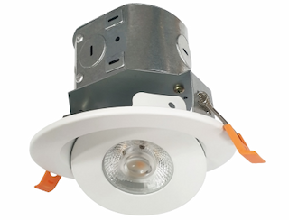 Royal Pacific 4-in 11.5W LED Gimbal Downlight, 730 lm, 120V, 3000K, White