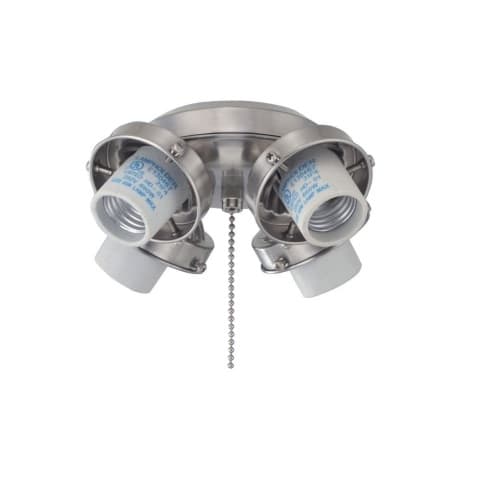 Royal Pacific 36W LED Ceiling Fan Light Fitter, E26, 4-Light, 120V, 3000K, Nickle
