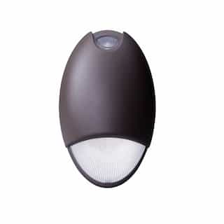 11W LED Outdoor Emergency Light w/ Sensor, Cold, 120V-277V, 5000K, BRZ