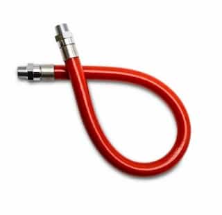 36-in x 3/4-in Gas Connector w/ 3/4-in MIP & 3/4-in MIP, Coated, Red