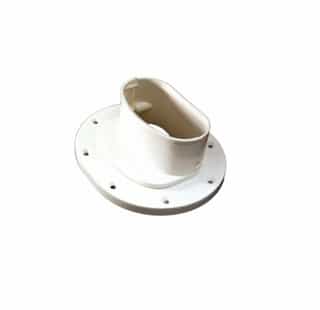 Rectorseal 4.5-in Cover Guard Lineset Cover Wall Flange, White