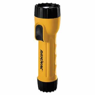 17lm Yellow Industrial Flashlight with 2 D Batteries, Bulk