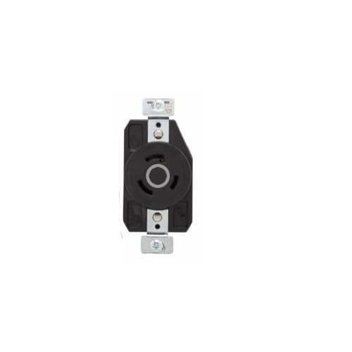 Eaton Wiring 30 Amp Color Coded Locking Receptacle, 2-Pole, 3-Wire, #14-8 AWG, 277V, Gray