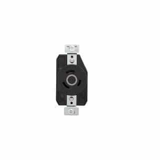30 Amp Color Coded Locking Receptacle, 2-Pole, 3-Wire, #14-8 AWG, 277V, Gray