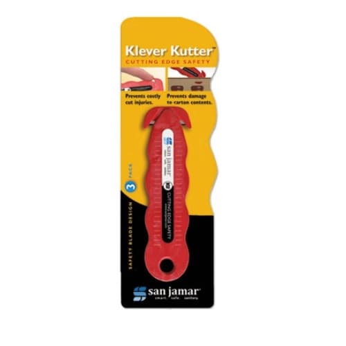Klever Kutter Safety Cutter, 1 Razor Blade, Red