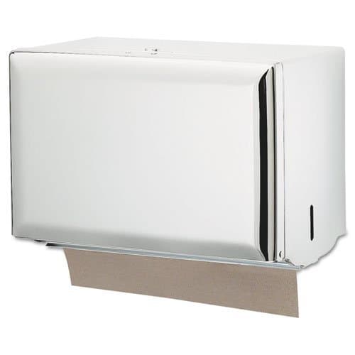White Steel Towel Dispenser for Singlefold 10-3/4X6X7-1/2