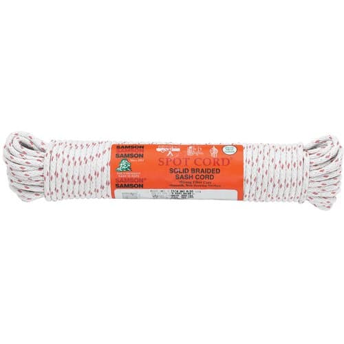 Samson Rope 3/8X1200" Solid Braided Cotton Sash Cord