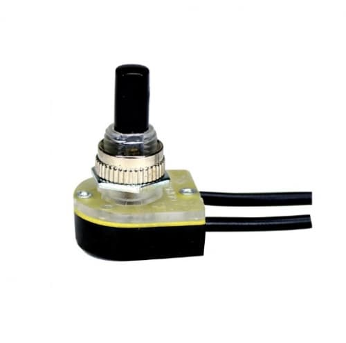 Satco On-off Phenolic Rotary Switch, 125V/250V, Single circuit, Nickel