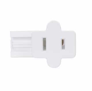 Satco Polarized Female Side Plug, 18/2-SPT-1, 6A, 125V, White