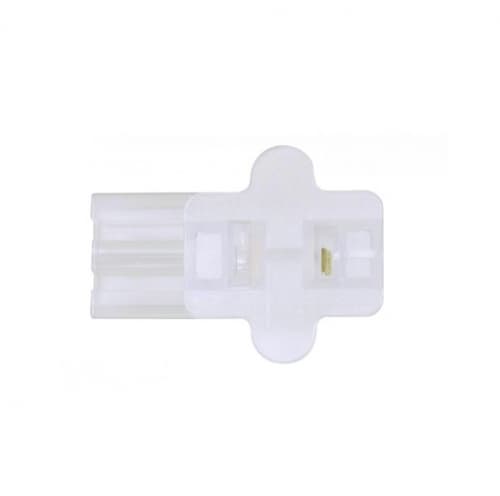 Satco Polarized Female Side Plug, 18/2-SPT-1, 6A, 125V, Clear Silver
