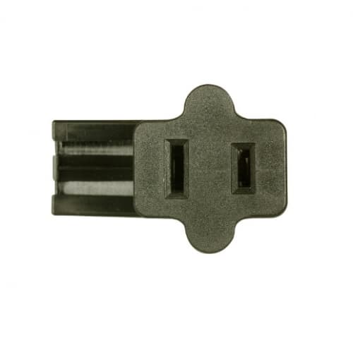 Satco Polarized Female Side Plug, 18/2-SPT-1, 6A, 125V, Ivory