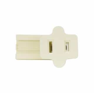 Satco Polarized Female Side Plug, 18/2-SPT-1, 6A, 125V, Ivory