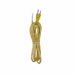 Satco 15-ft 1250W Plug Strip Cord, 18/3 SVT, Clear Gold