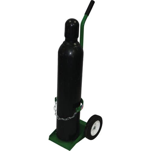 Saf-T-Cart Green Cylinder Cart with Semi-Pneumatic Wheels