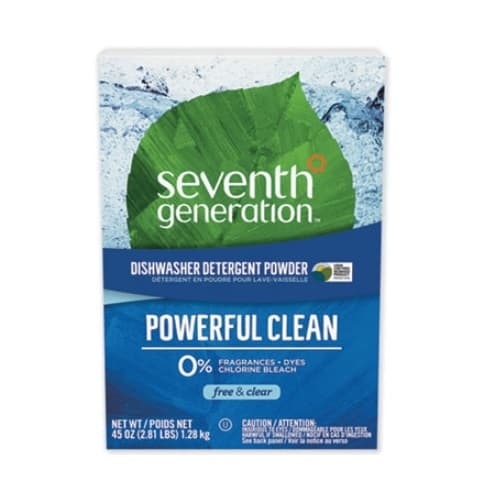 7th Generation Free and Clear Scented, Biodegradeable Powdered Dishwasher Detergent-45-oz