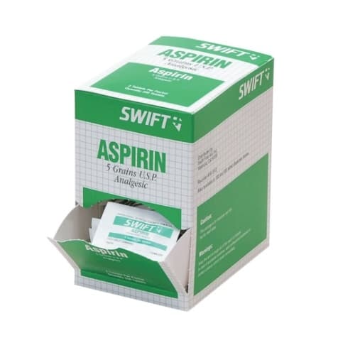 Swift First-Aid Aspirin 5 Grain Tablets (250 Per Box)