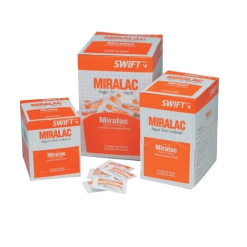 Swift First-Aid Miralac Antacid Tablets, Sugar-Free; 420 mg
